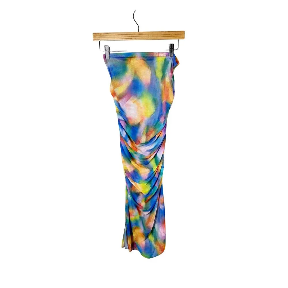 Becca Mesh Column Swimsuit Cover-Up Dress Skirt Size Small - Image 4