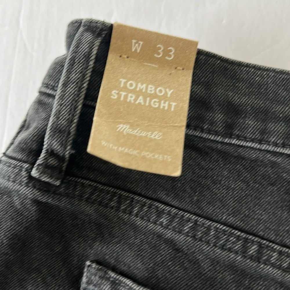 Madewell Tomboy Straight Jeans in Lunar Wash Size 33 NWT - Image 12
