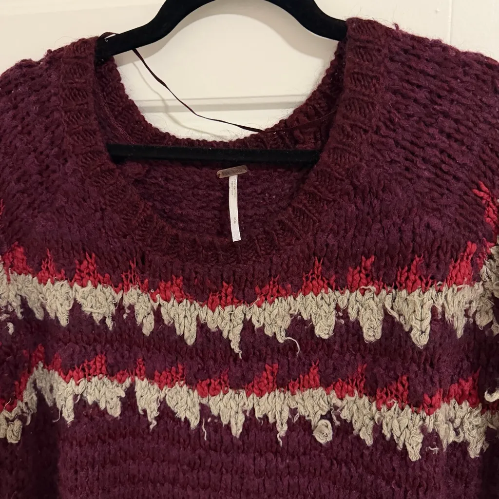 Free People Knit Chunky Sweater - Image 3