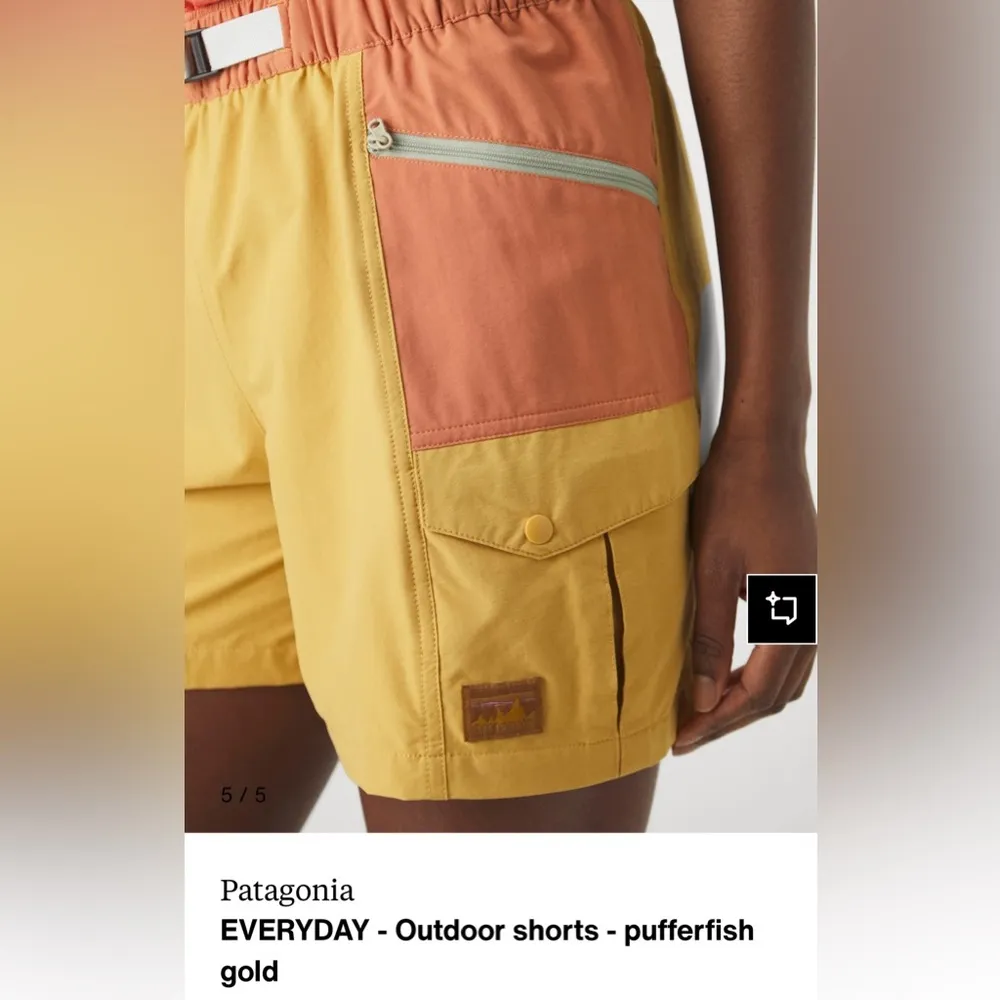NWT Women’s Patagonia Outdoor Everyday Shorts XS Pufferfish Gold - Image 6