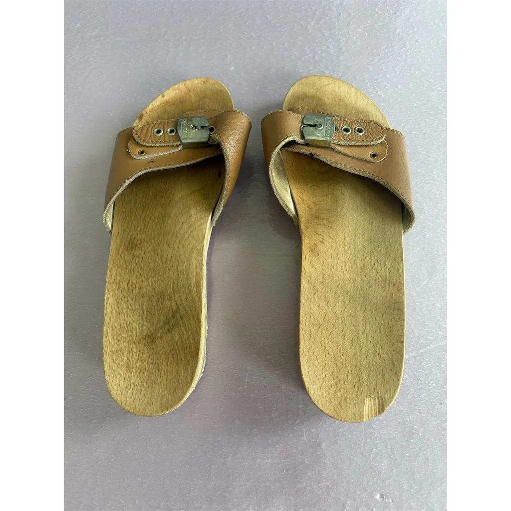 Dr. Scholl's Women's 1978 Vintage Brown‎ Leather Sandals Size 8 Slip - Image 6