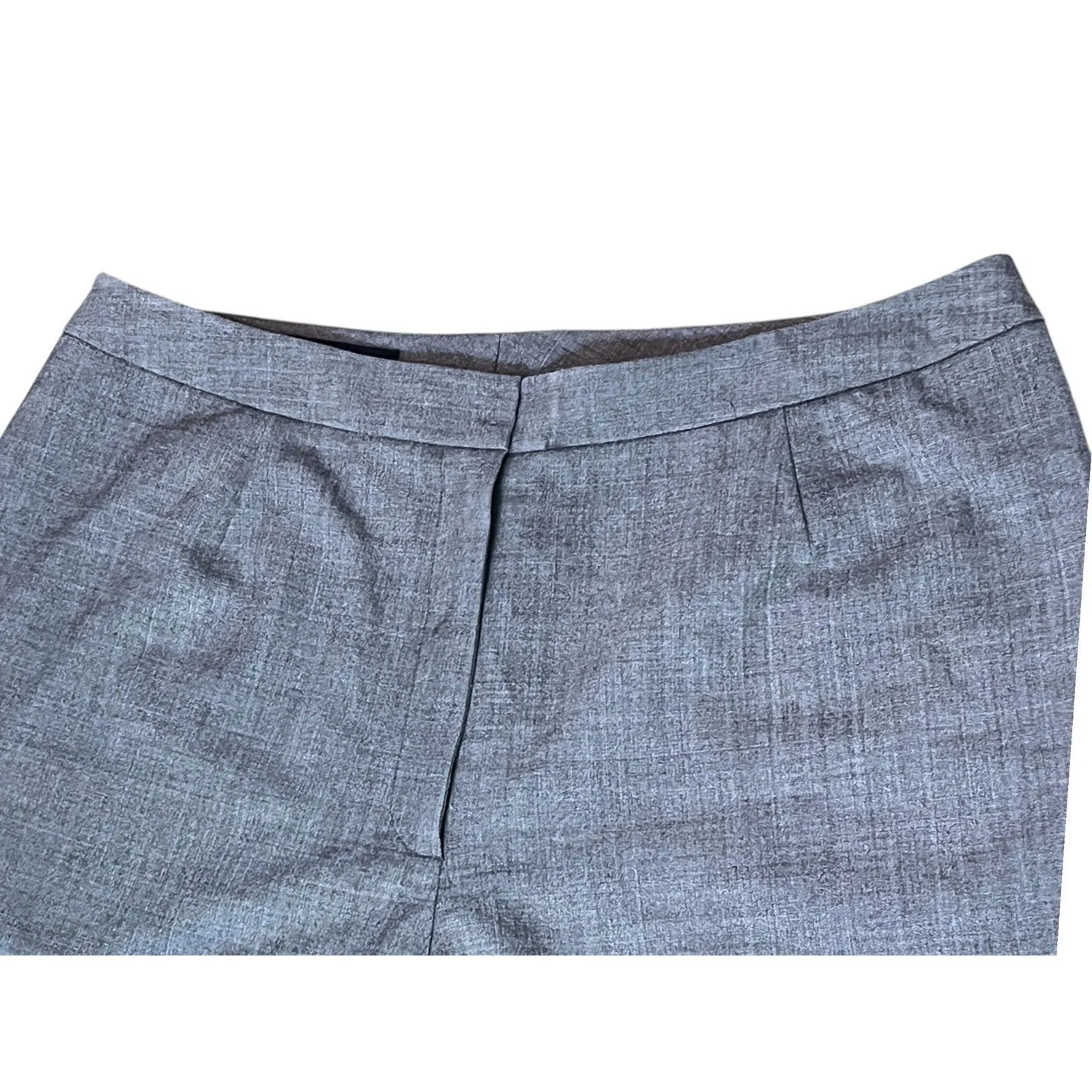 Lands End Classic Grey Dress Pants Size 14 P Business Casual Preppy Quiet Luxury - Image 3