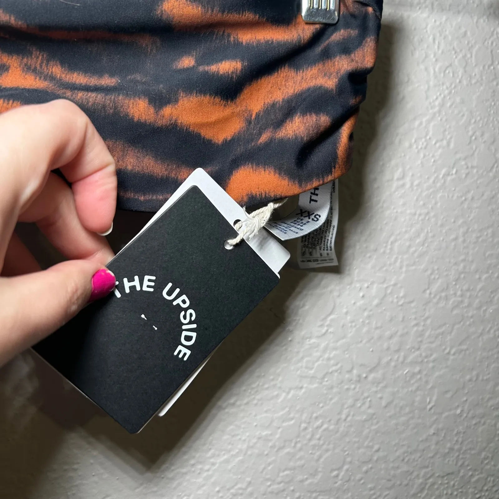 NWT The Upside Tiger print bikini bottom women's xxs animal beach resort pool - Image 3