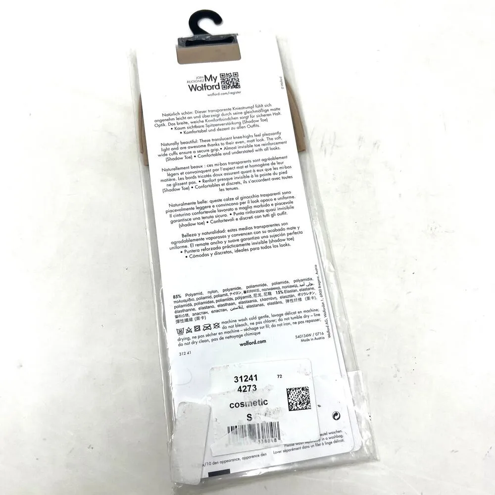 Wolford Individual 10 Knee Highs in Beige Size Small - Image 3