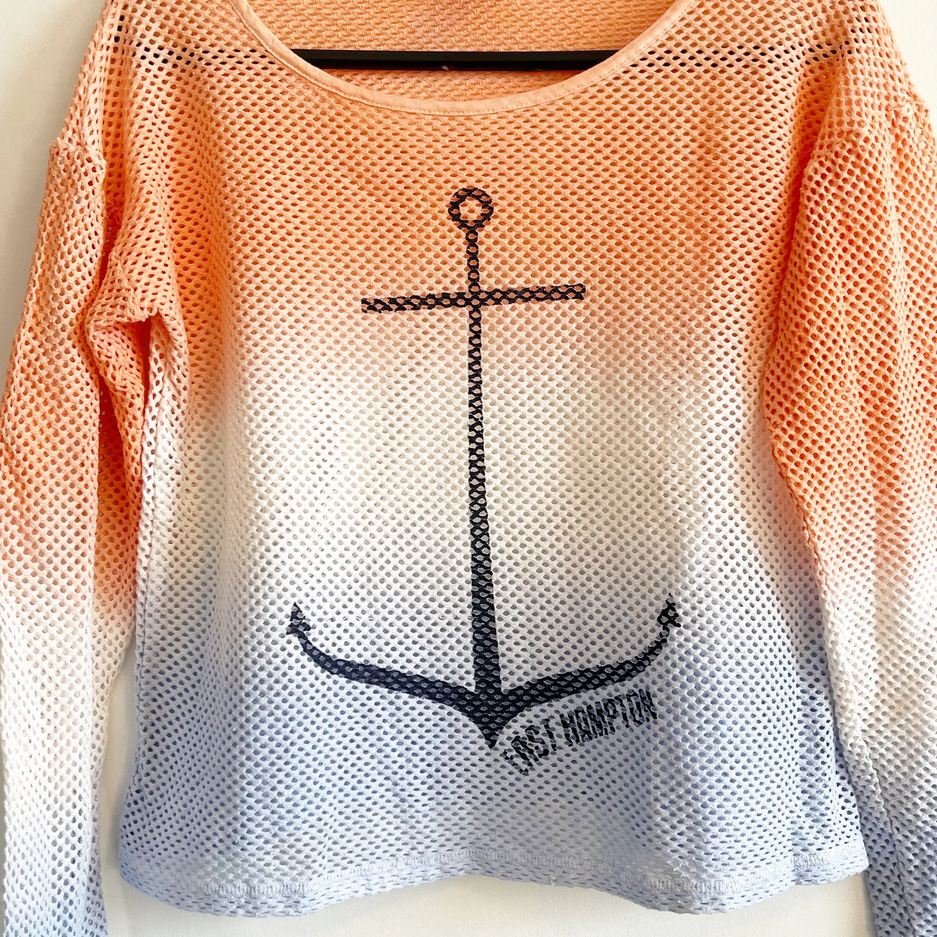 Red, White and Blue Anchor Swim Cover Up Top Multiple Size XS - Image 5