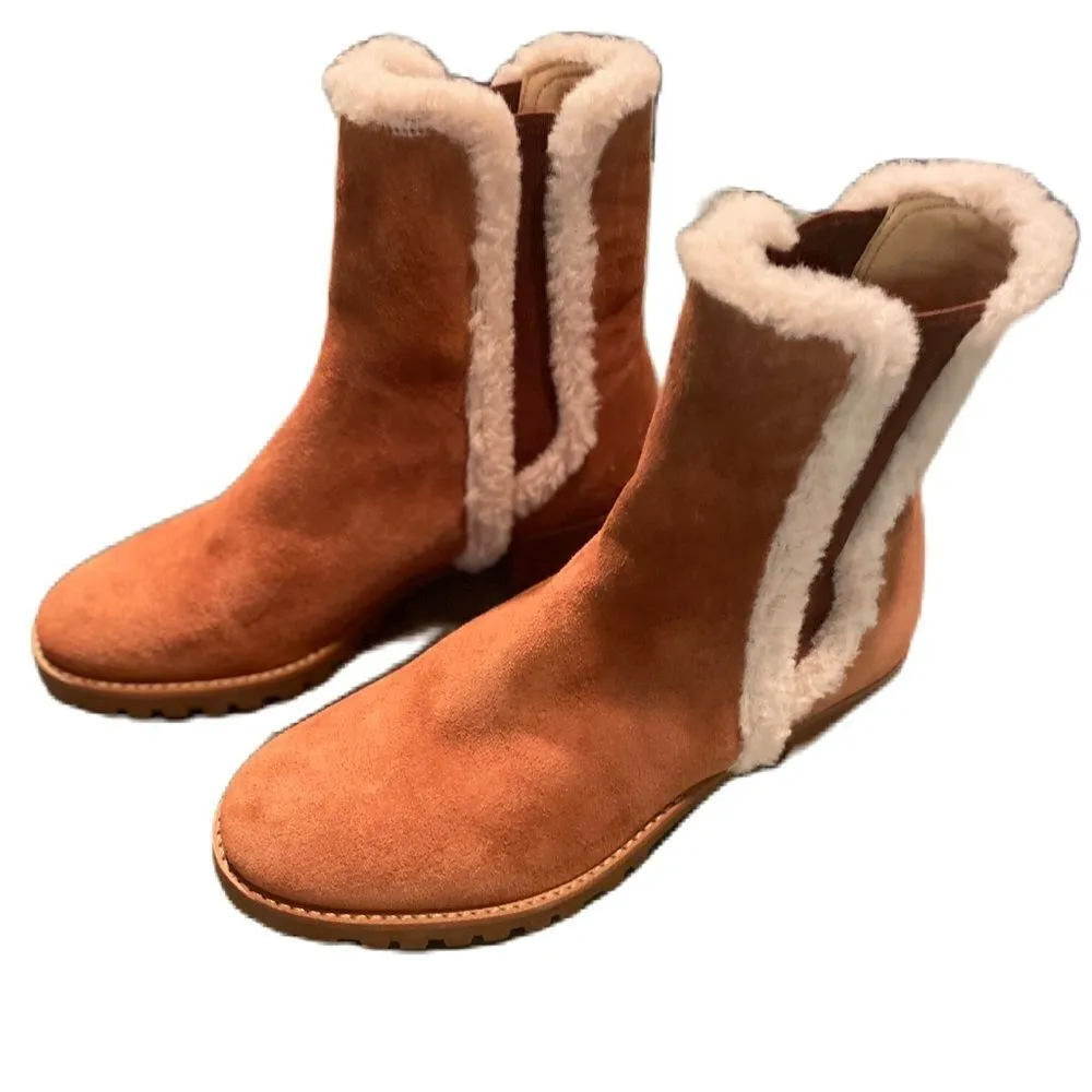 #514 TALBOTS Sherpa Lined Chelsea Ankle Boots - Image 5