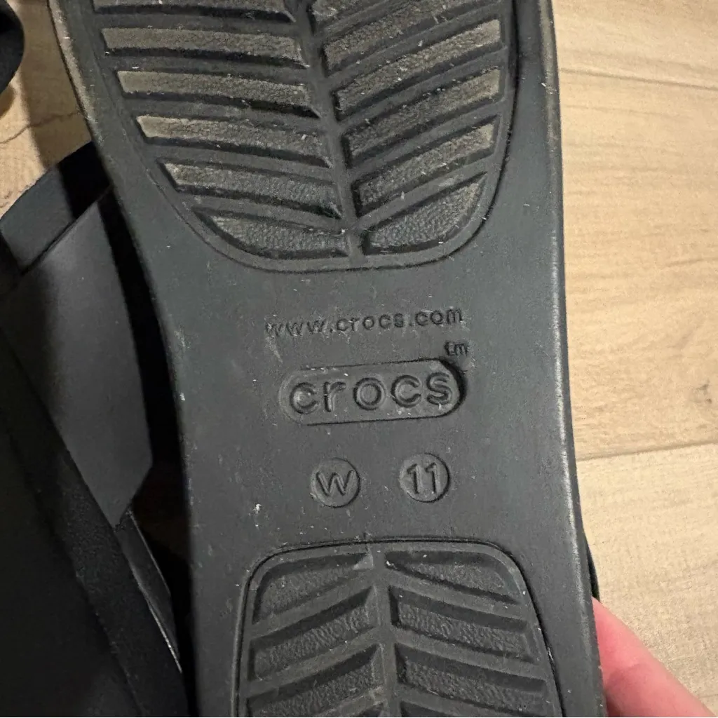 Crocs Literide Brooklyn Low Wedge Sandals black size women’s 11 - Image 6