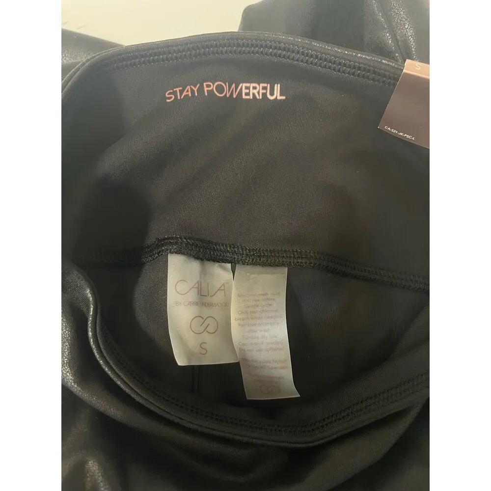 NWT CALIA by Carrie Underwood Women's S Power Sculpt Faux Leather Leggings - Image 10