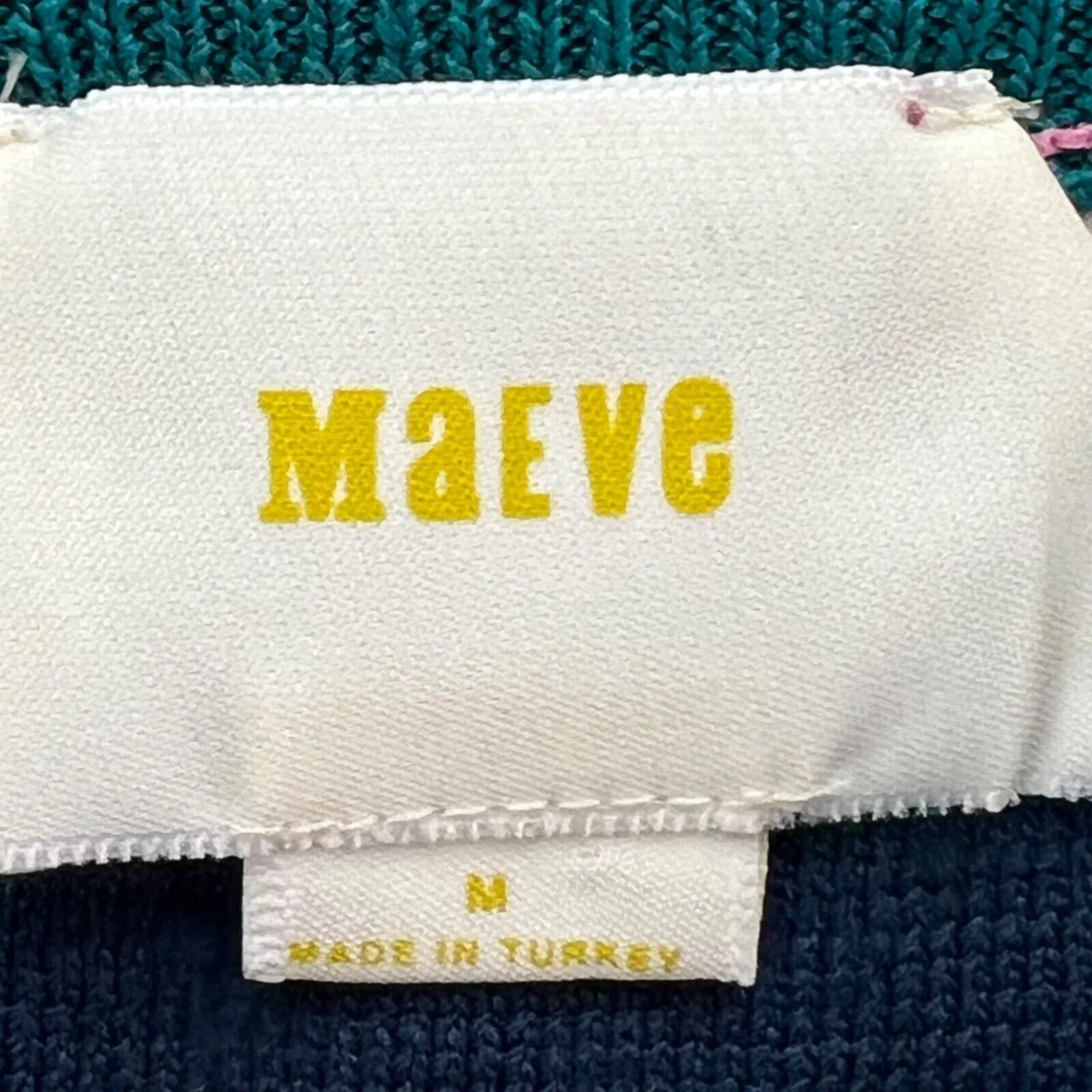 Anthropologie Maeve Lana Skirt M Striped Stretch Knit Midi Pull On Retro Chic - Image 9