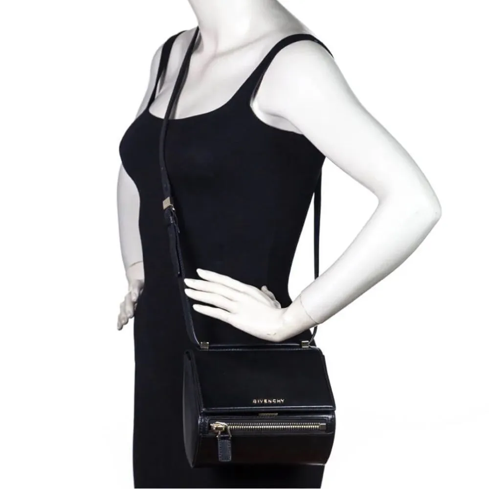 Authentic Givenchy Black Leather Top Handle Crossbody Mini Bag - Image 3