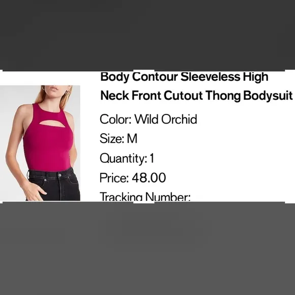 Express Body Contour Sleeveless High Neck Front Cutout Thong Body Suit - Image 3