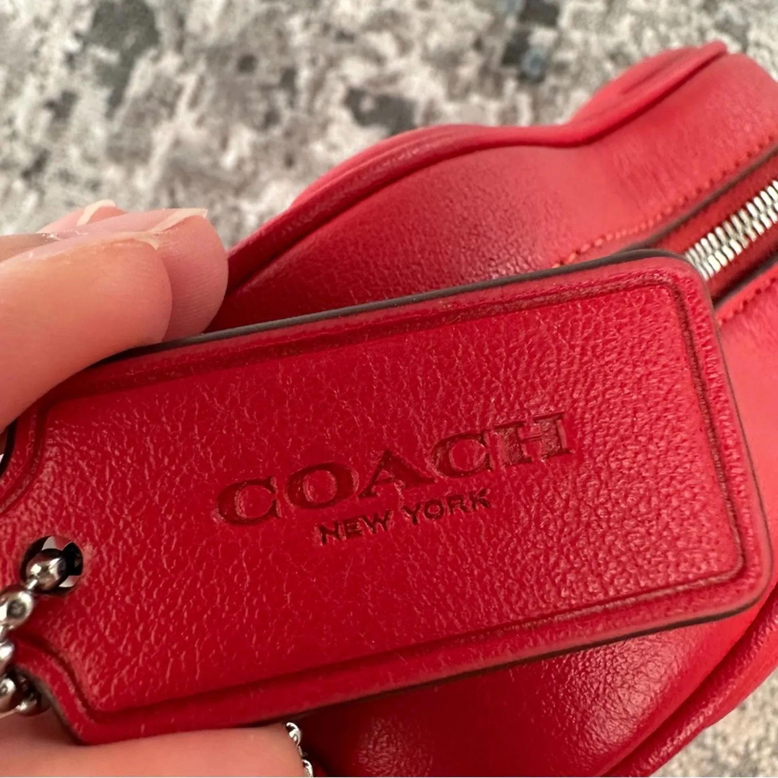 Coach Heart 14 Quilted Pillow Crossbody Bag Sport Red - Image 5
