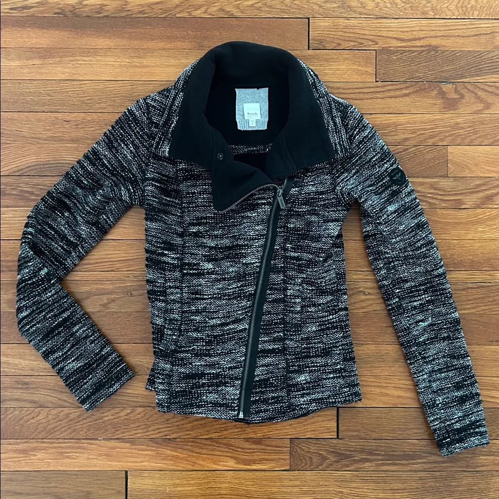 Bench Black and Gray Knit Cardigan - Image 2