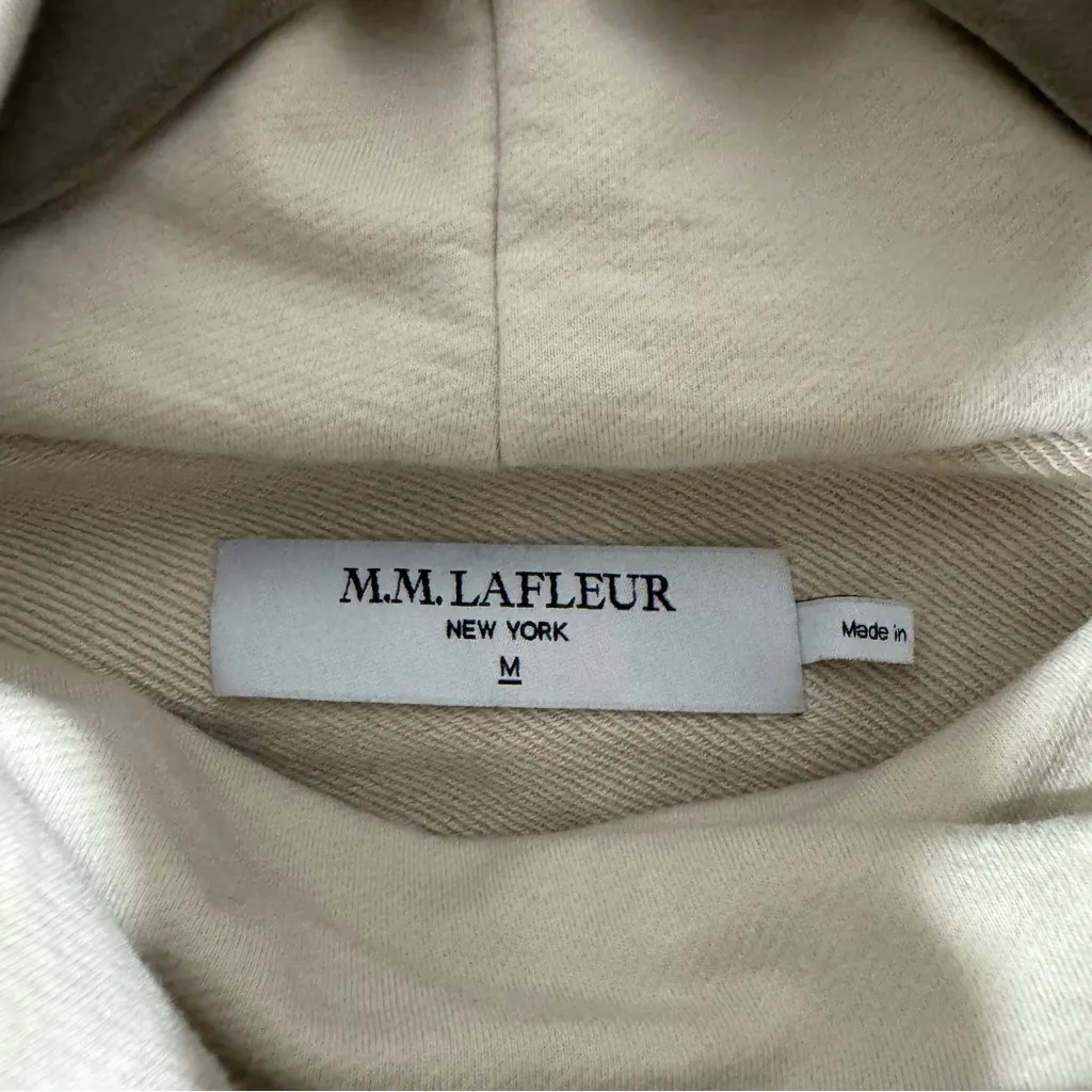 MM LaFleur Harris Cowl Neck Pullover‎ Beige Cream Sweatshirt Medium - Image 6