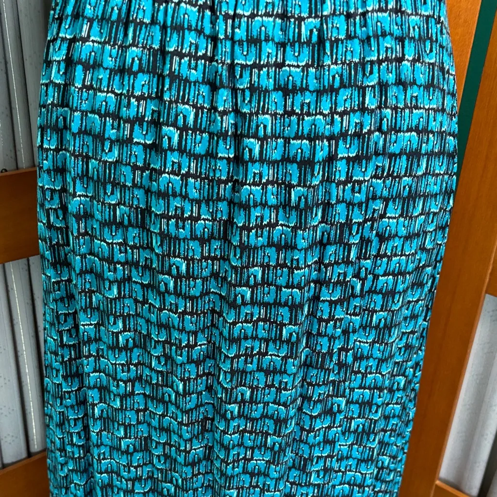 Faded Glory Teal Patterned Maxi Dress - Image 10