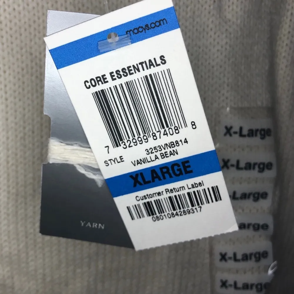 Charter Club Sweater Cream Relaxed Cowl Neck Knit Sz XL NWT Cozy Neutral - Image 11