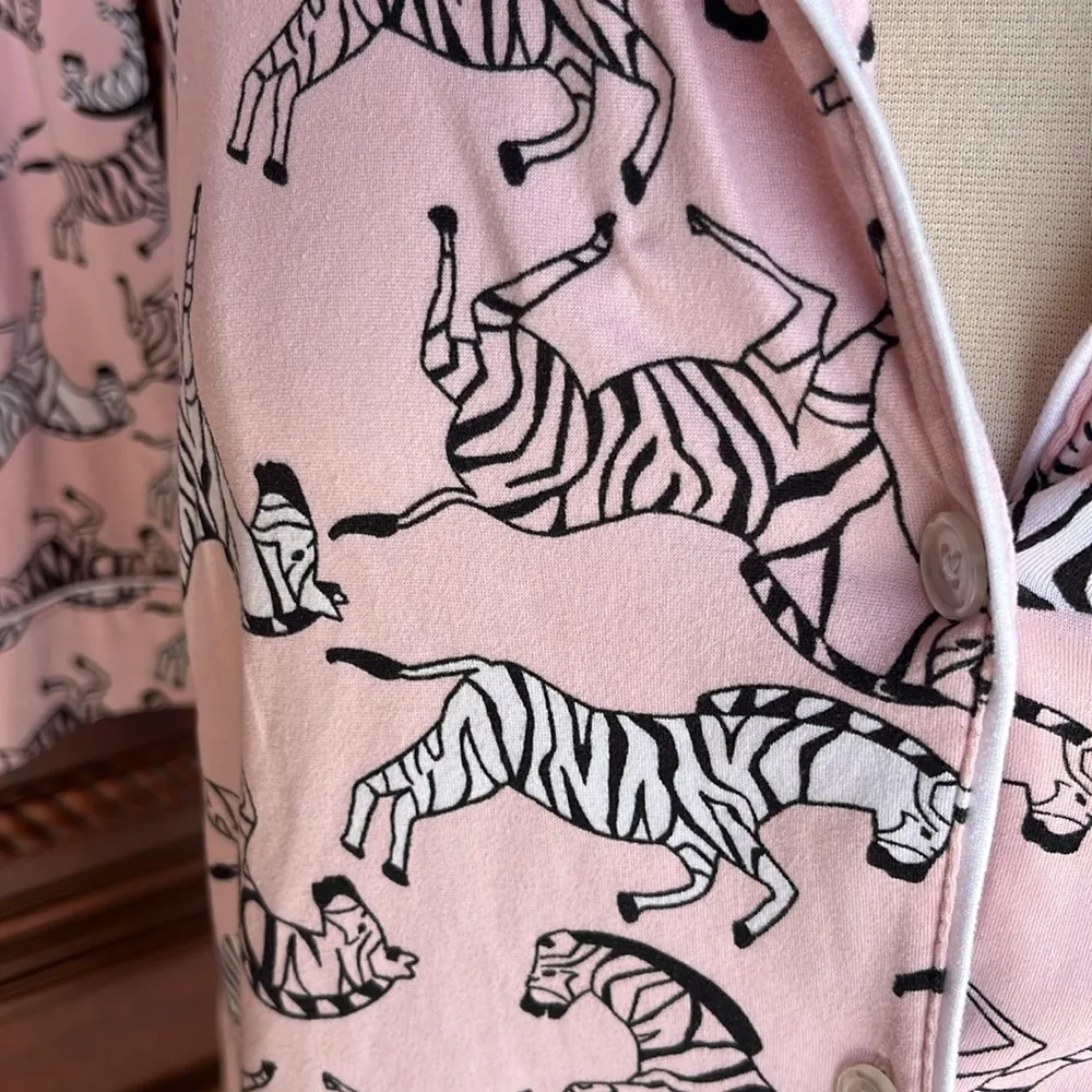 DKNY Comfy Pajama Set Pink Zebra Print - Image 5