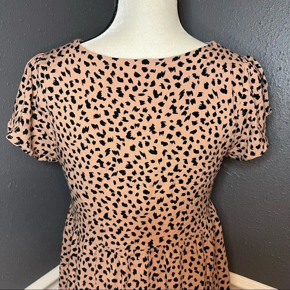 Savanna Jane Daria Embroidered Babydoll Dress Brown - Image 11