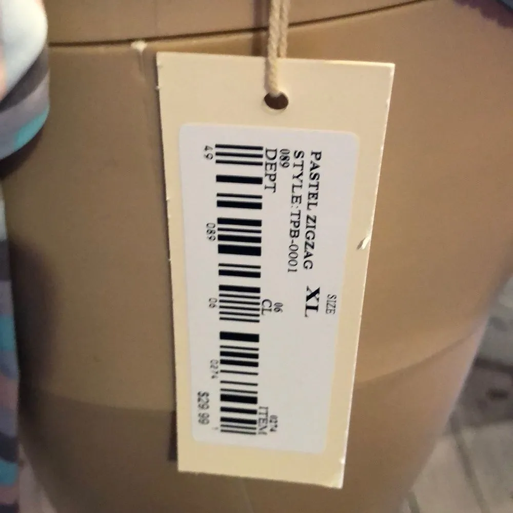 Tori Praver Seafoam Pastel Zigzag Bikini Bottoms New With Tags XL - Image 5