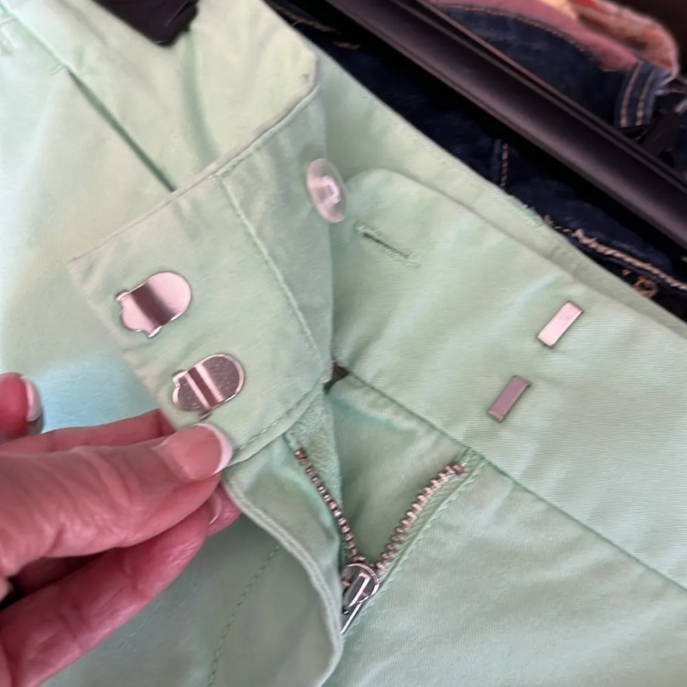 LOFT Lime Sherbert Green Flat Front  Shorts Size 4 - Image 5