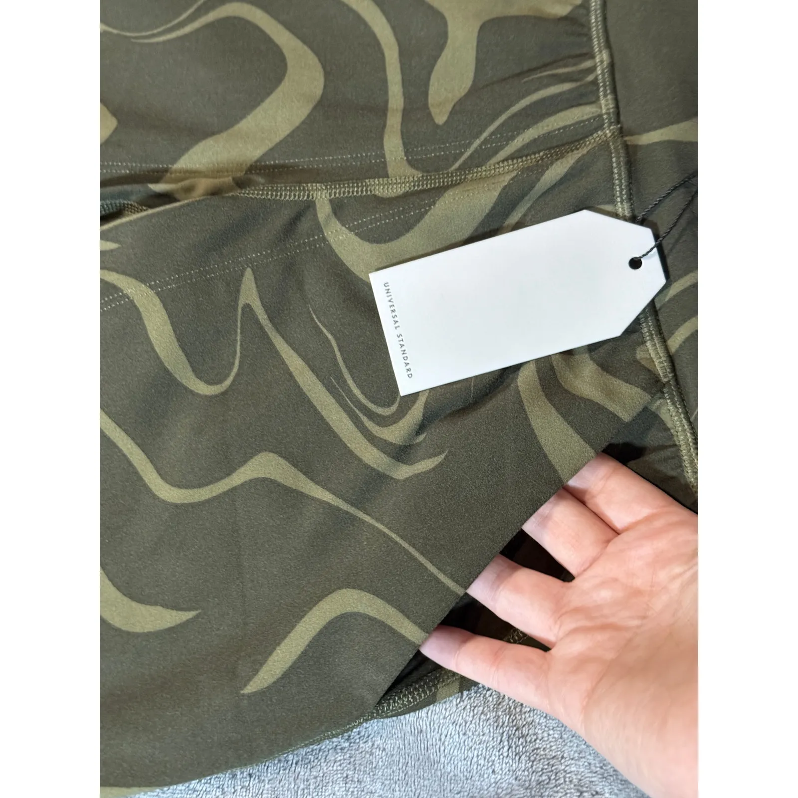 NWT Universal Standard Size 00-0 4XS Matcha Swirl Green‎ Leggings Pockets - Image 4