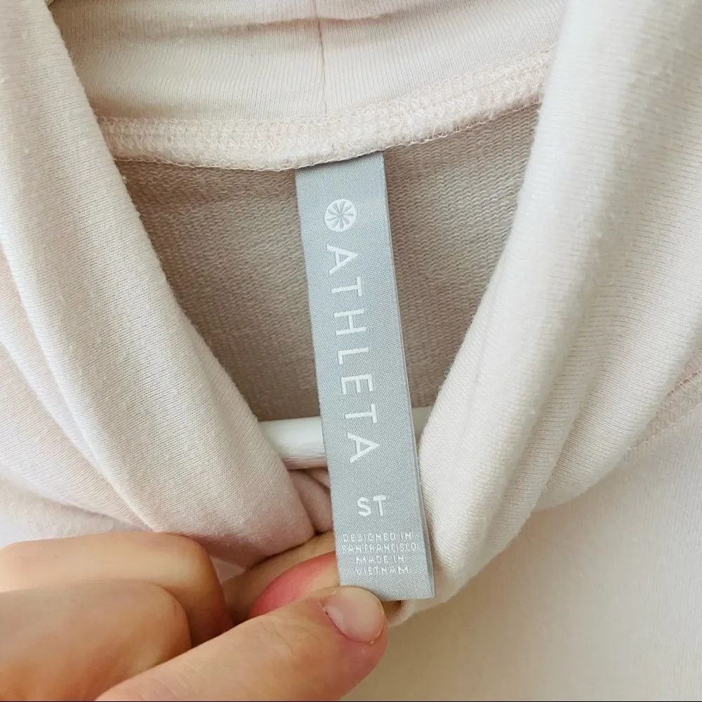 Athleta Turtleneck Long Sleeve Top Pink Sz Small Tall - Image 4