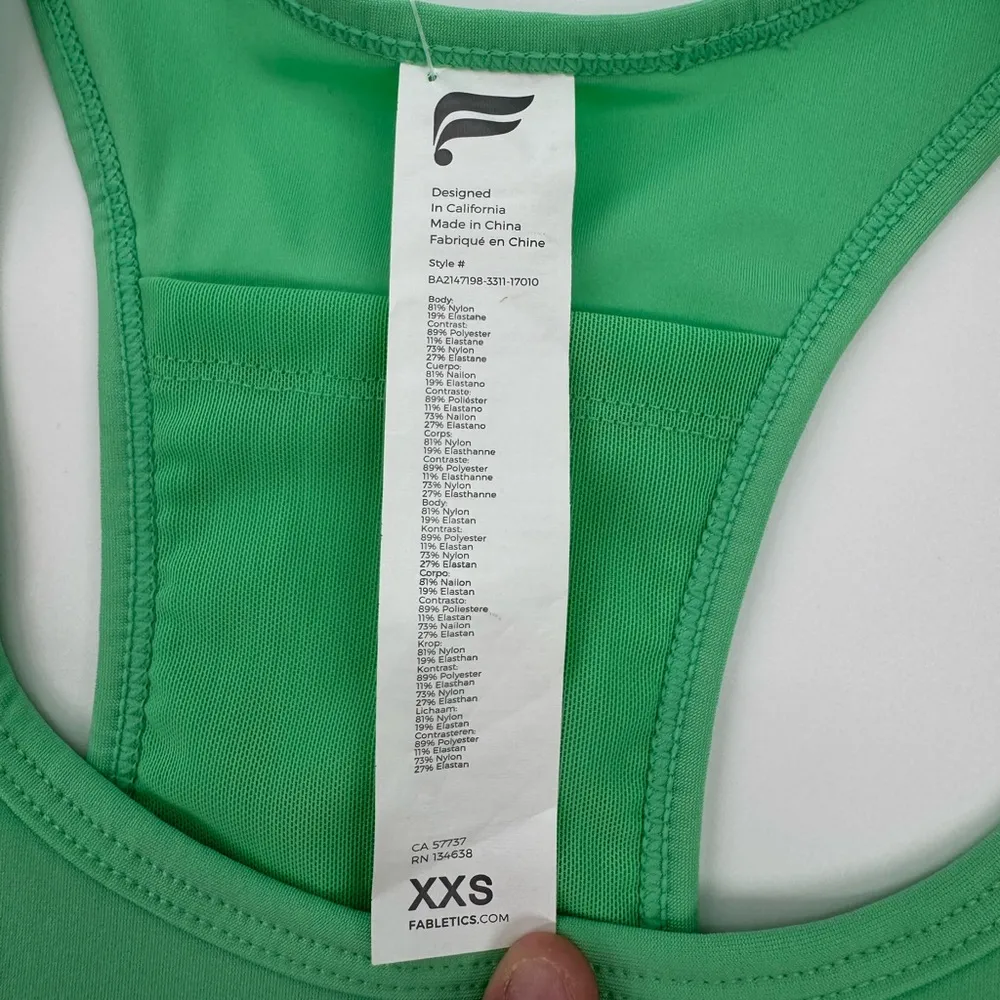 Fabletics Women's On-The-Go Racerback Sports Bra II Size XXS NWT - Image 8