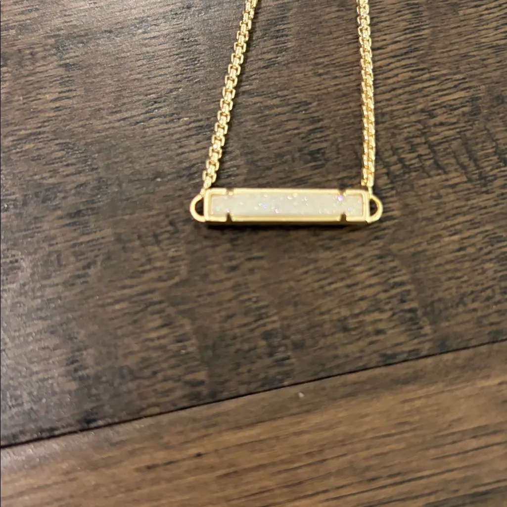 Kendra Scott Gold Stan Adjustable Bracelet with Iridescent White Stone - Image 5