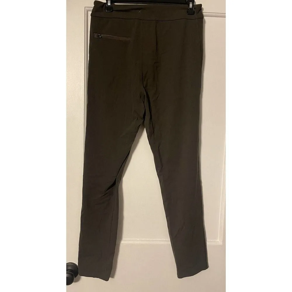Lululemon Pants Women's Size 6 Asymmetrical Faux Wrap Front Slouchy Brown - Image 3