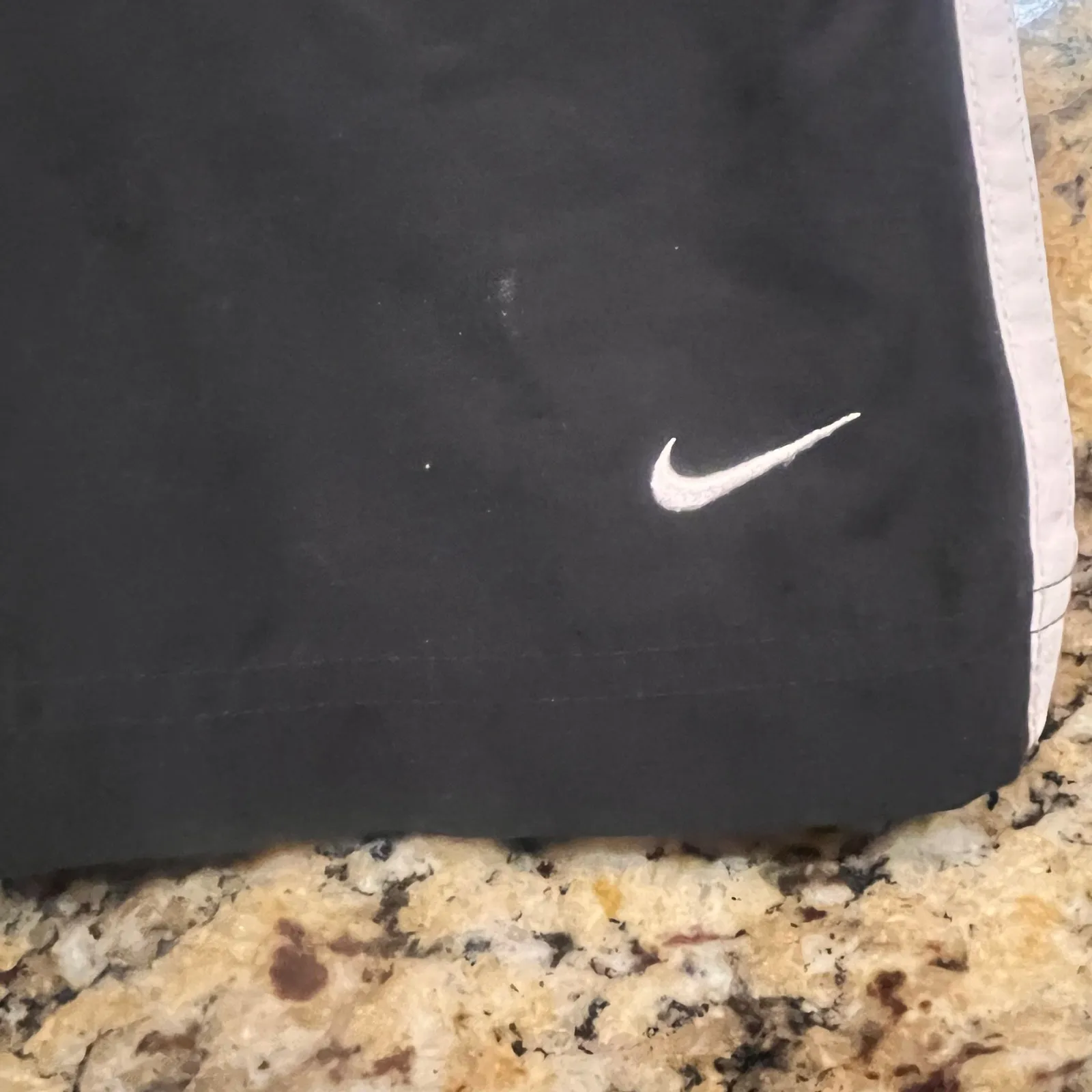 Vintage Nike Track Pants Black White Side Stripe Athletic Joggers Women Large - Image 8