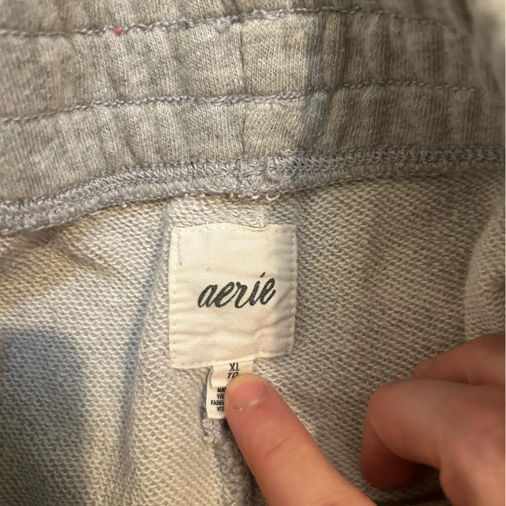 Aerie Fleece-of-Mind High-Waisted Shorts in Grey - Image 3