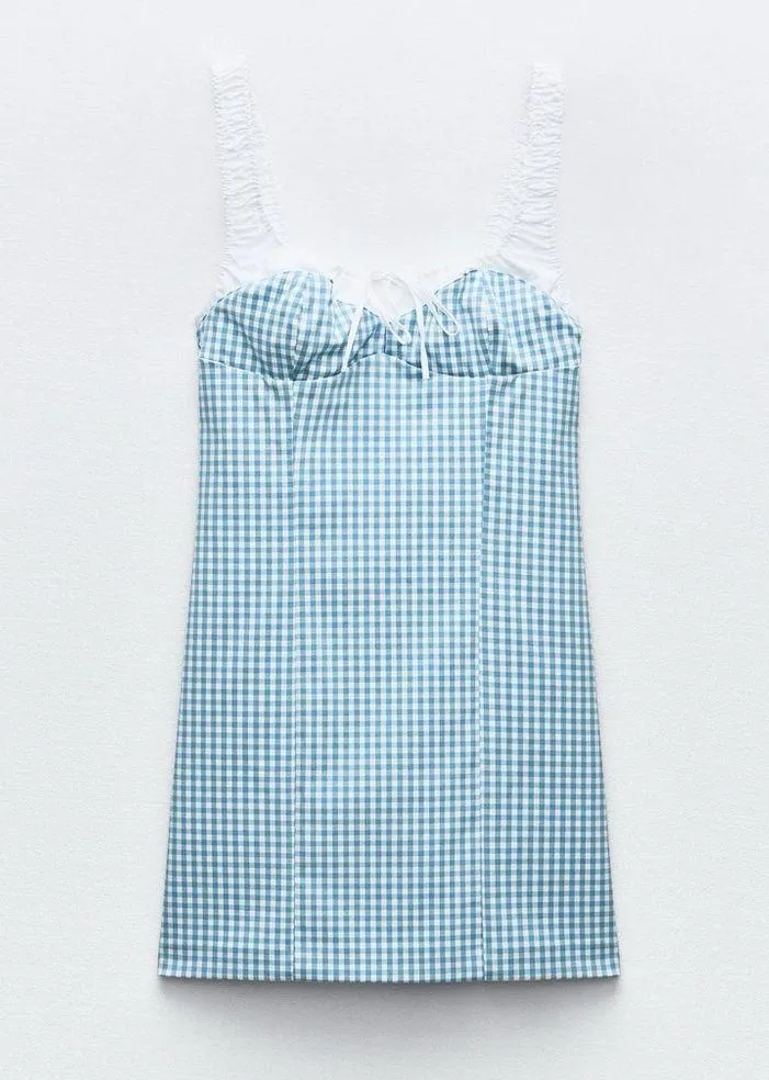 NWT Zara gingham printed bustier mini dress - $89 New With Tags - From Edith NWT Zara gingham printed bustier mini dress - $89 New With Tags - From Edith