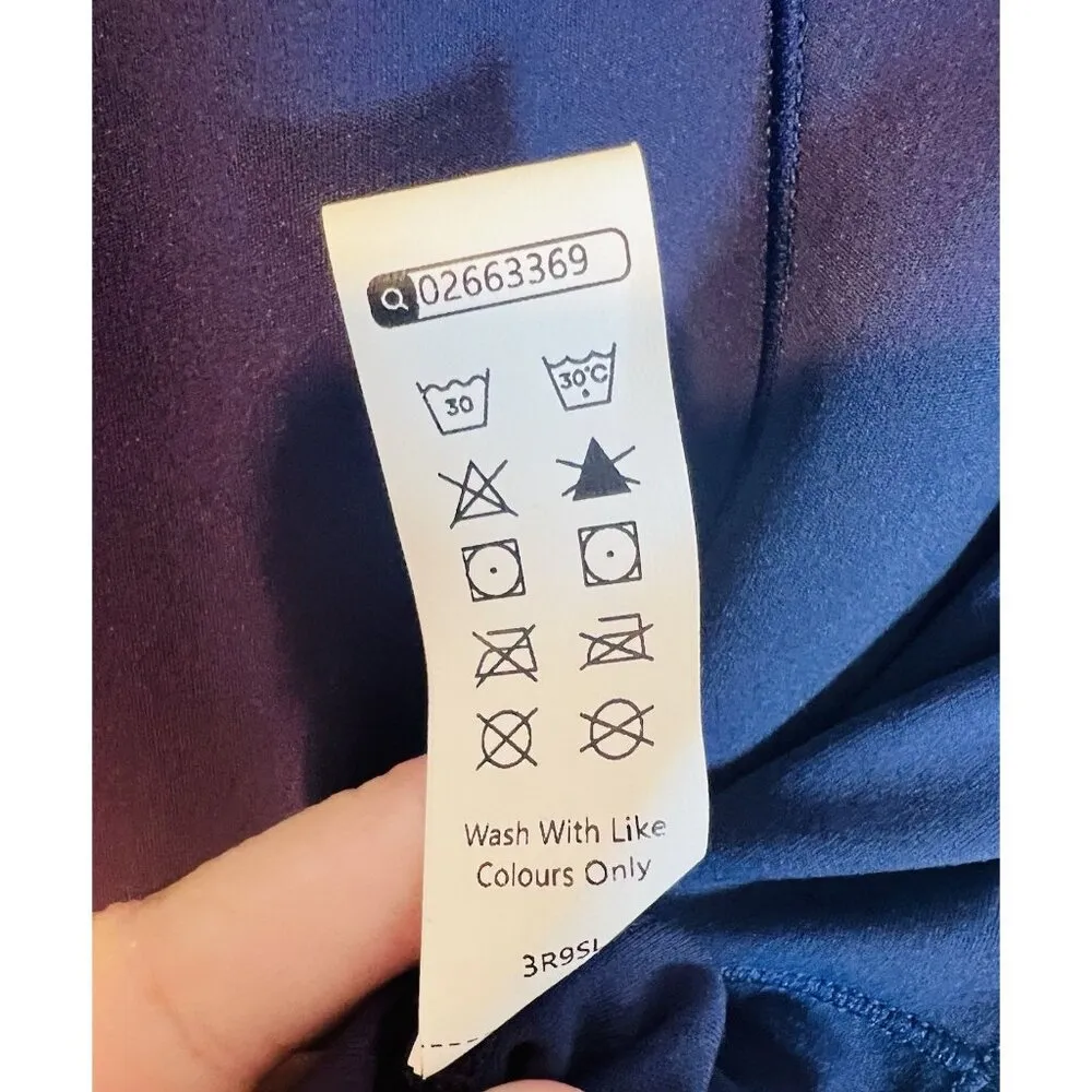 HALARA Women’s Cropped 1/4 Zip Up Long Sleeve Top Large Blue Peacoat Athletic - Image 6