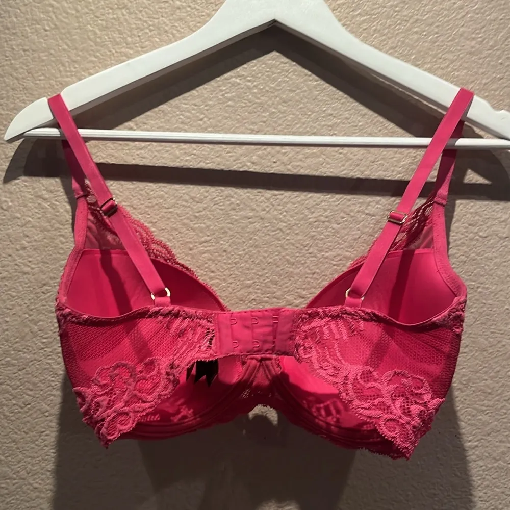 Natori Feathers Contour Bra 32DDD Fuchsia Pink Underwire Size undefined - Image 6