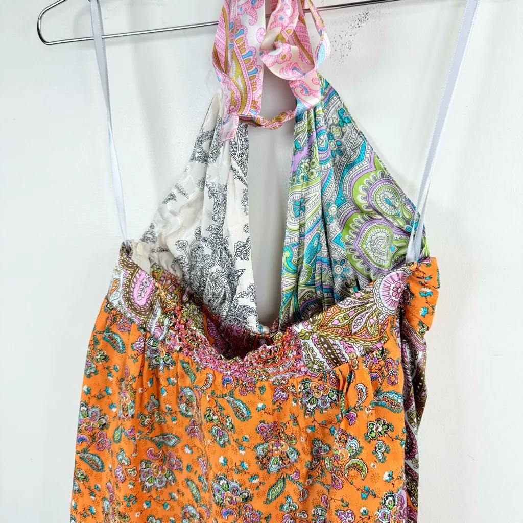 Alice + Trixie Silk Multicolor Paisley Halter Dress - Image 6