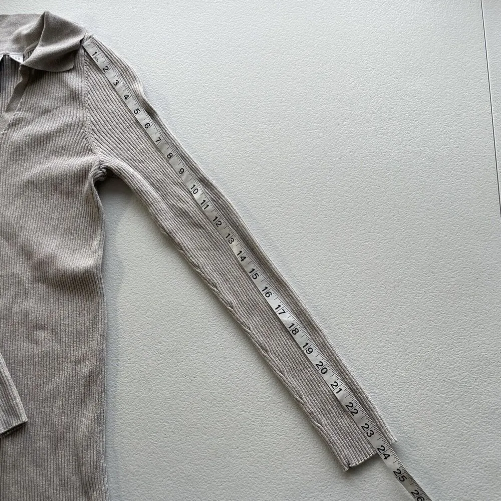 Collusion Mini Dress Ribbed Fitted Long Sleeves Juniors Sz 4 Knit Brownish Gray - Image 7