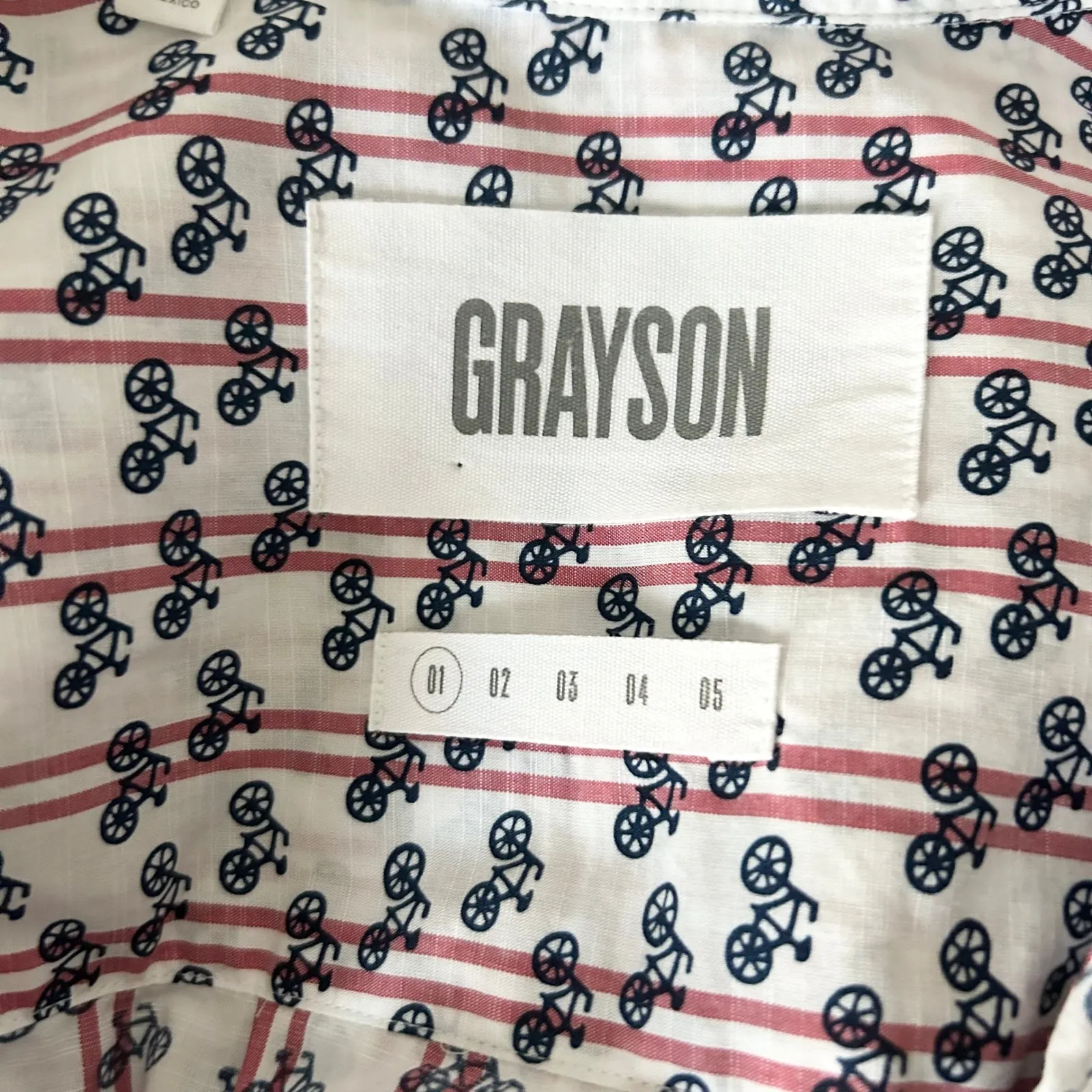 Grayson by Frank & Eileen The Hero Button Down Shirt Bicycle Print Size 1-XS - Image 5