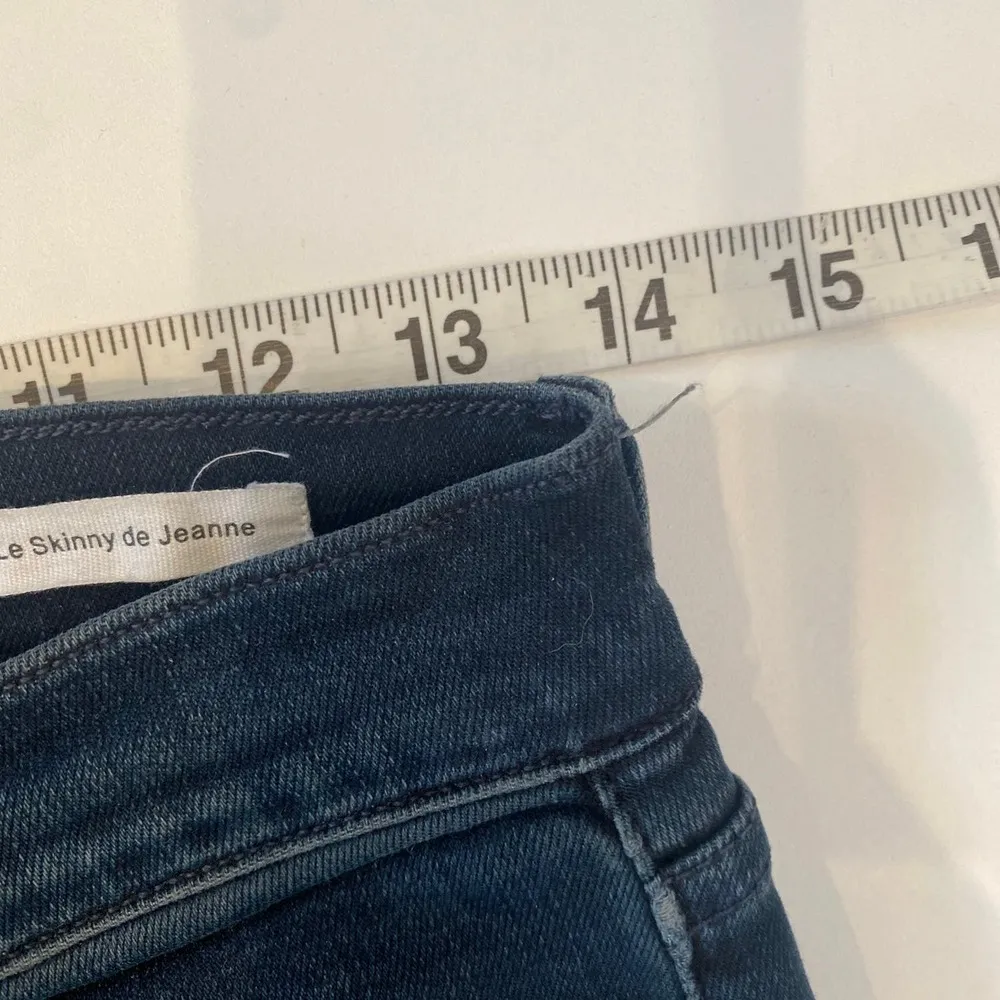 FRAME Le Skinny de Jeanne Faded Black/ Dark Blue Skinny Denim Jeans EUC Sz 27 - Image 11