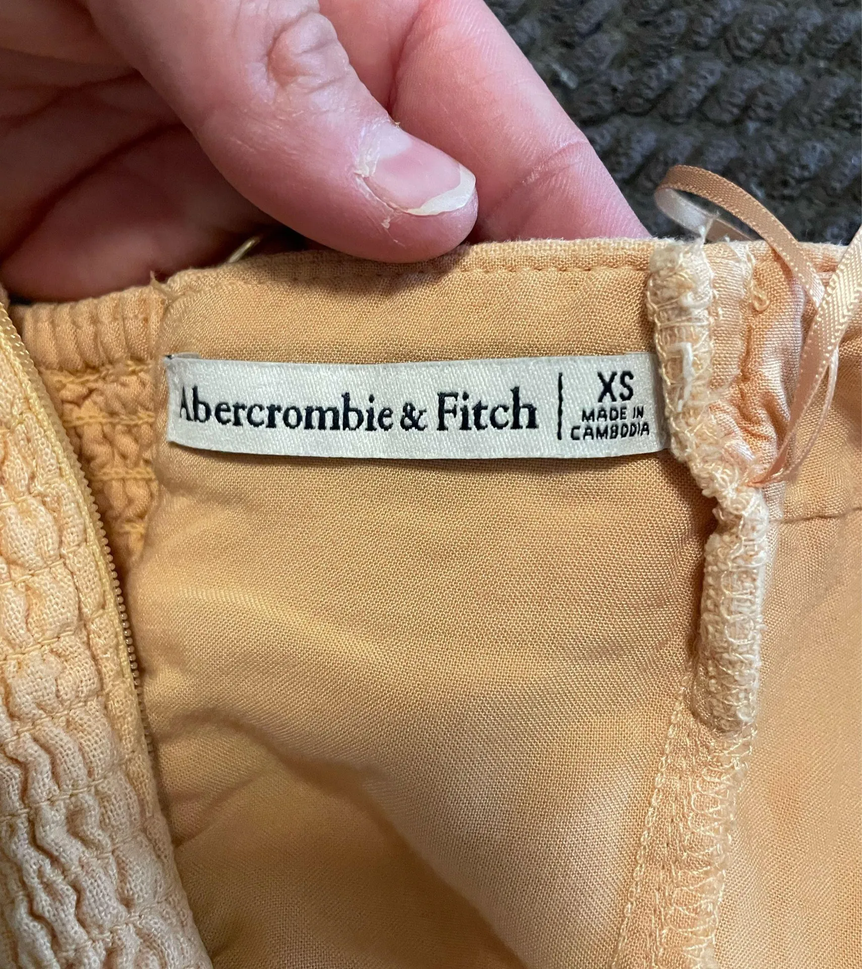 Abercrombie light orange halter dress - Image 3