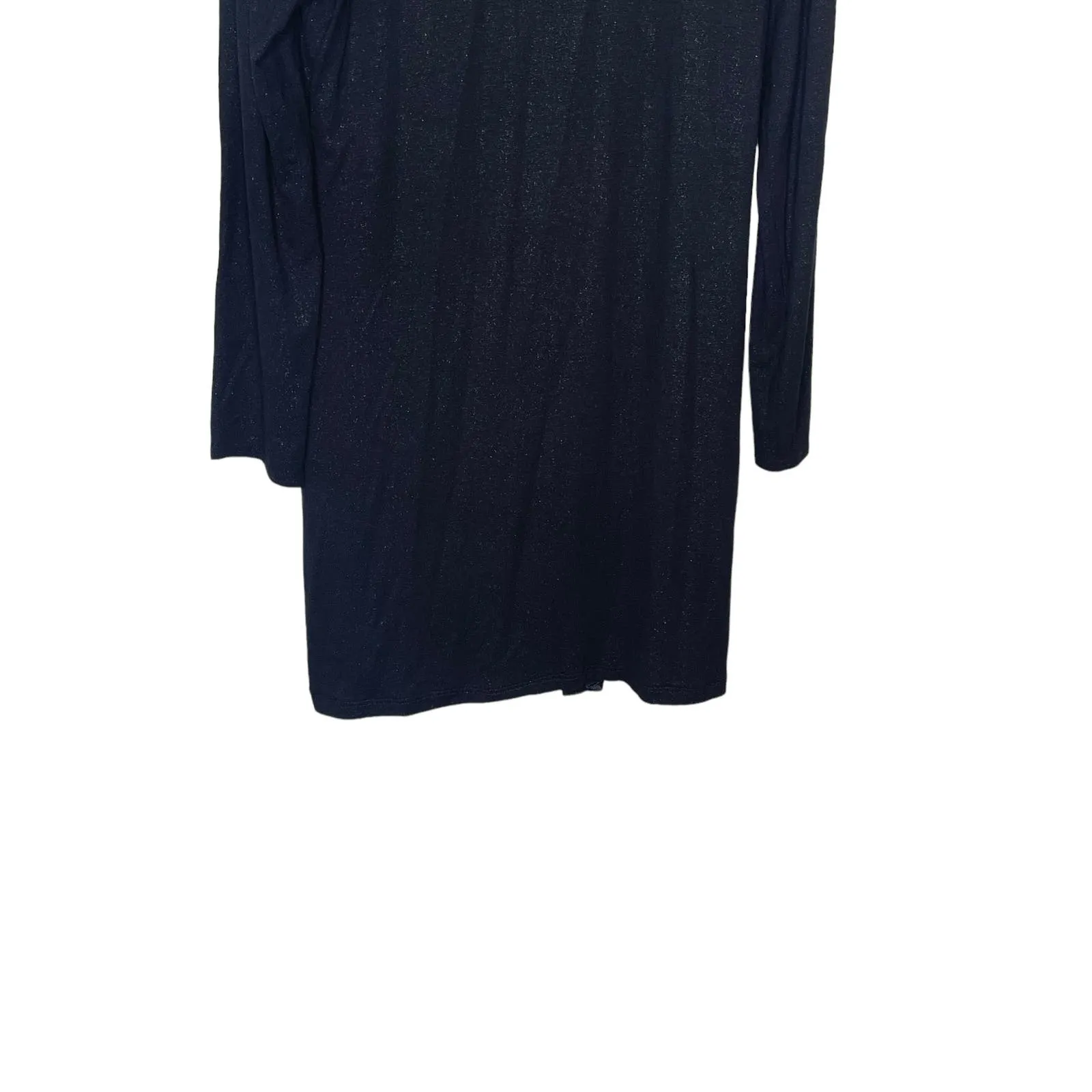 Ivy Jane Women's Dress 100% Silk Ruffle Front Neck Long Sleeve Black‎ 6 - Image 9