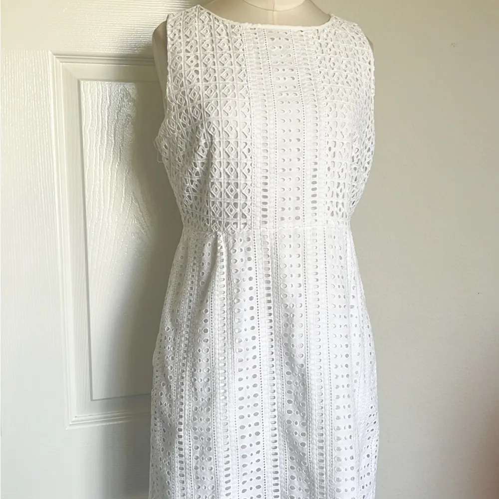 Madewell White Eyelet Trail Mini Dress - Image 5
