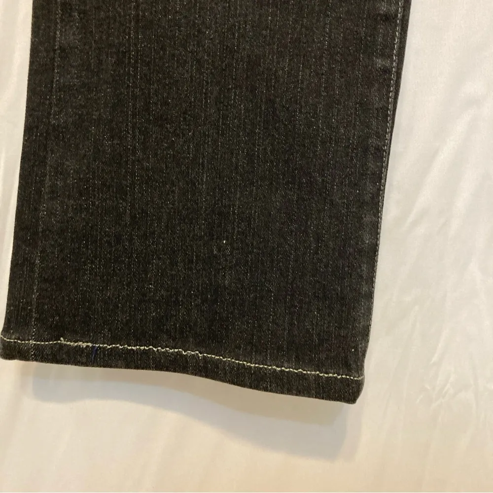 Chico’s Platinum Quartz Jean Black Mid Rise Boot Cut Straight Denim Jean - Image 2