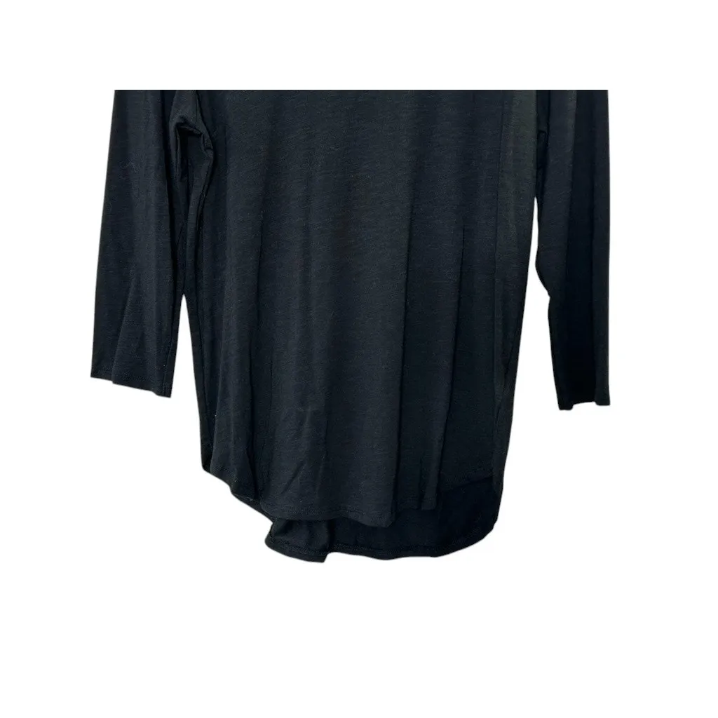 Tahari Black Scoop Neck 3/4 Sleeve Shirt Women's Size Small New - Image 4