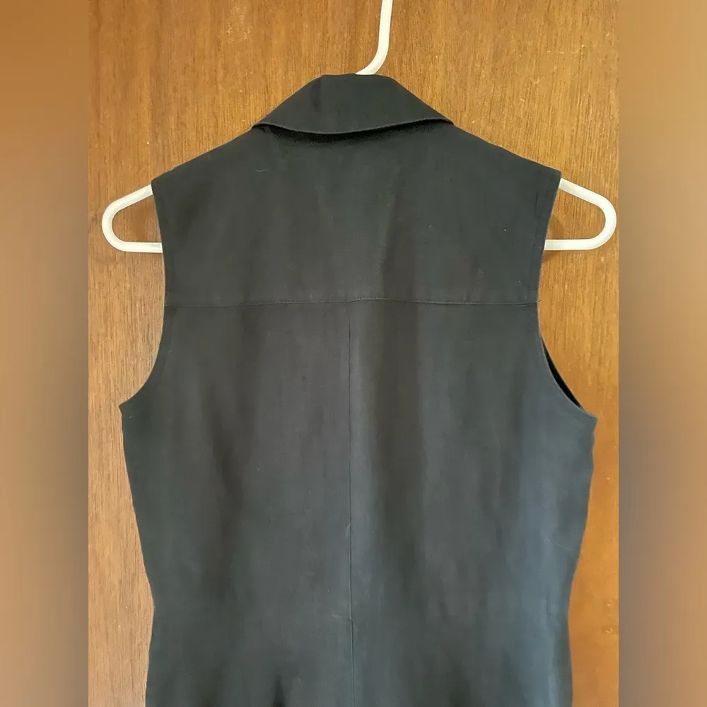 90s Oberon linen midi dress Black - Image 4