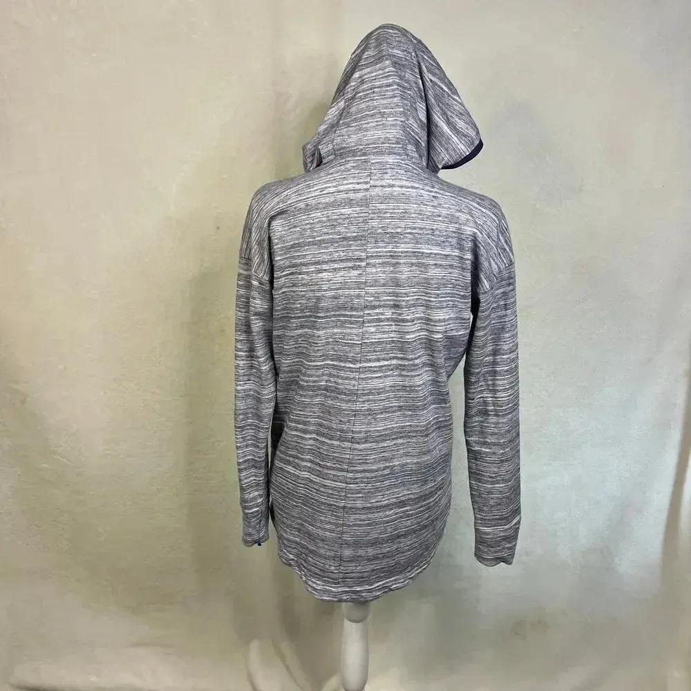 Columbia Women’s‎ Small Baldon Springs Zip Hoodie Jacket Blue Gray Striped - Image 4