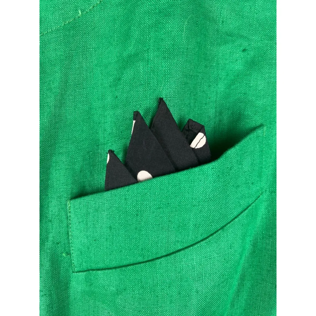 St Gillian Green 100% Linen Vintage Dress Size 4 Sleeveless Korean Midi Retro80 - Image 3