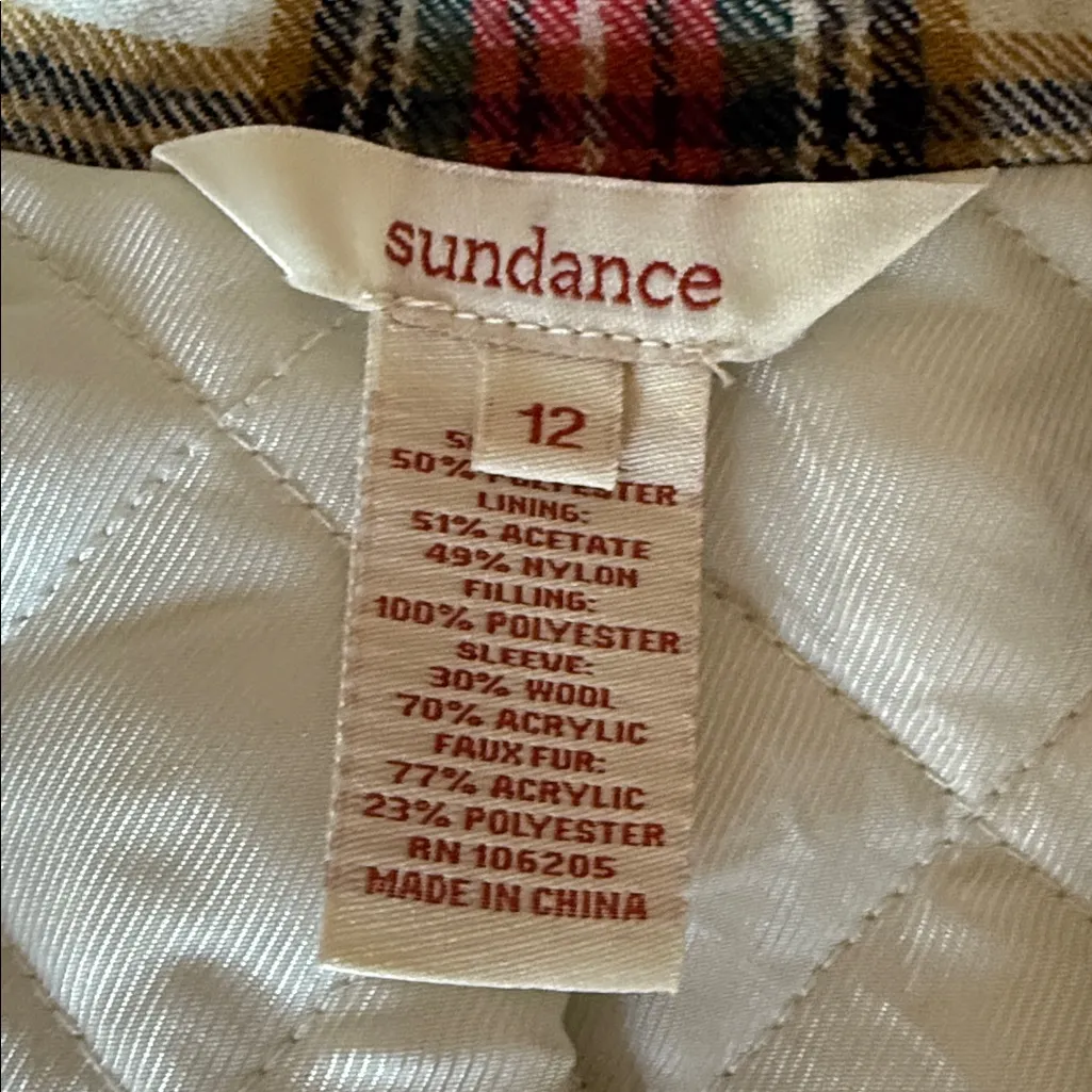Sundance Tartan Plaid Moto Jacket With Removable Faux Fur Collar - Image 12