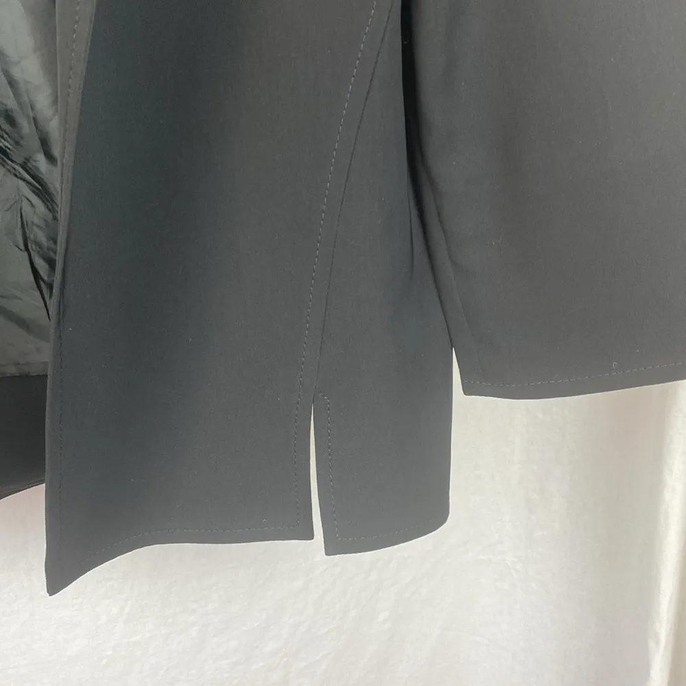 Thierry Mugler Black Open Front 3/4 Length Sleeve Jacket 42 12 - Image 3