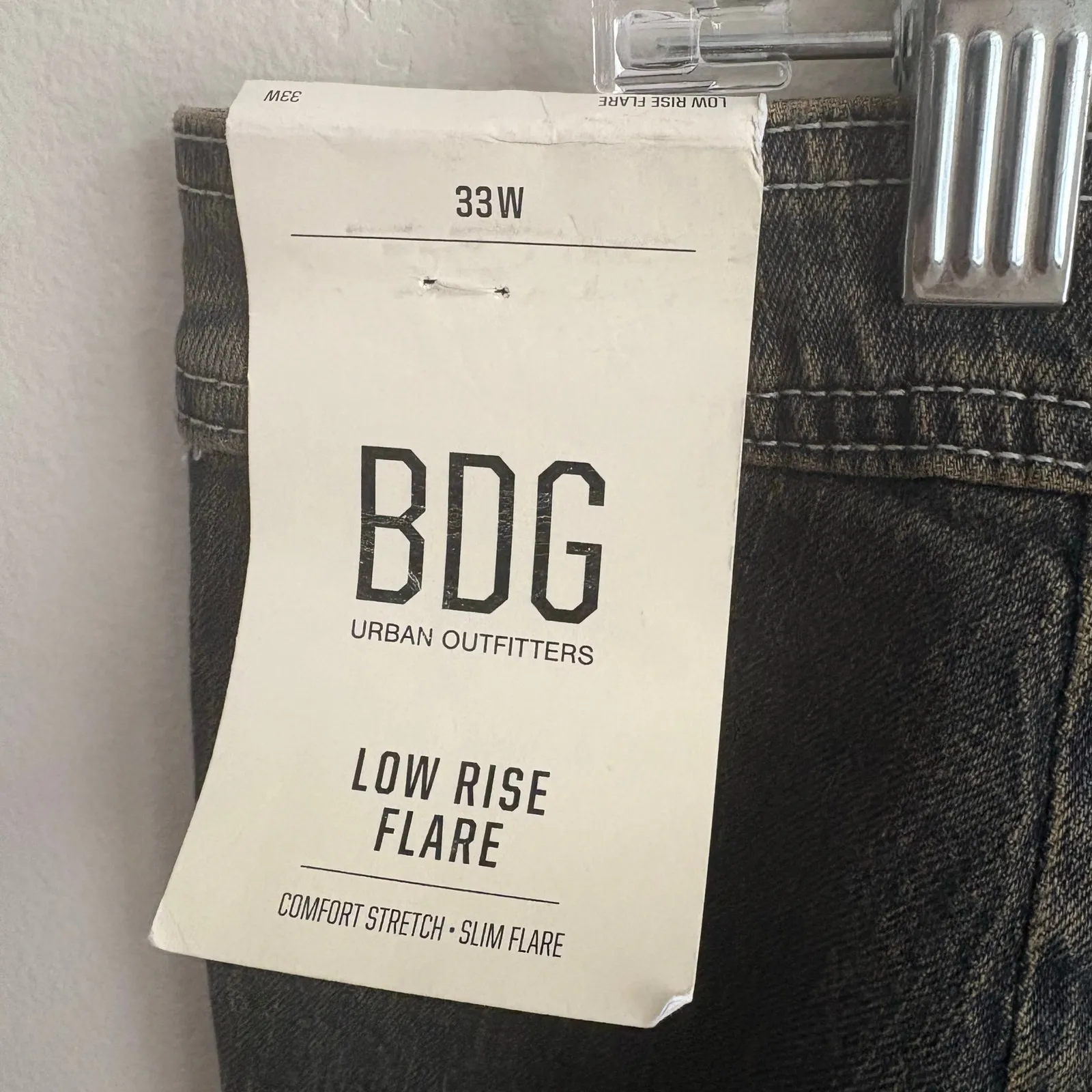 Urban Outfitters BDG Motorcross Low-Rise Flare Jean 33 Women’s Blue Multi - Image 4