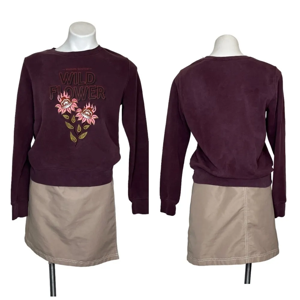 SCOTCH & SODA Maison Scotch Sweatshirt Floral Embroidery Womens Size Small - Image 11